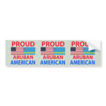 Proud Aruban American Bumper Sticker