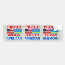 Proud Aruban American Bumper Sticker