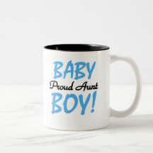 Proud Aunt Baby Boy Tshirts and Gifts Mugs