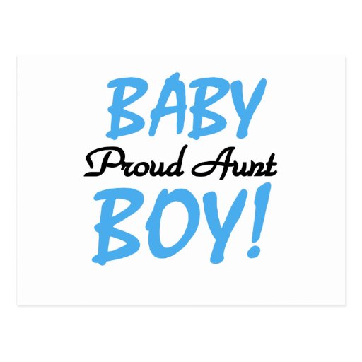 Proud Aunt Baby Boy Tshirts and Gifts Postcard Zazzle