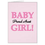 Proud Aunt Baby Girl Tshirts and Gifts Greeting Card