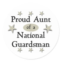 Proud Aunt of a National Guardsman Stickers
