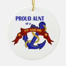 Proud Aunt of a US Sailor Ornament