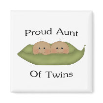 Proud Aunt Of Twins Magnets