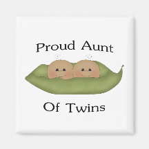 Proud Aunt Of Twins Magnets