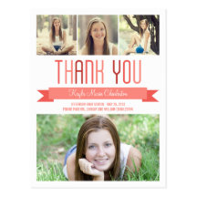 Proud Banner Graduation Thank You Card Postcard