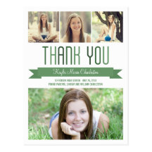Proud Banner Graduation Thank You Card Postcards