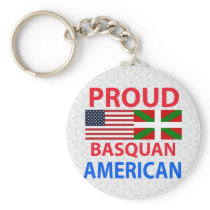 Proud Basquan American Keychain