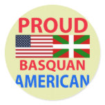 Proud Basquan American Round Sticker