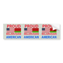 Proud Belarusian American Bumper Sticker