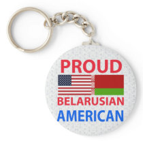 Proud Belarusian American Key Chain