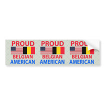 Proud Belgian American Bumper Stickers