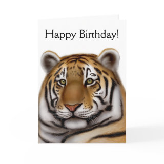 Proud Bengal Tiger Birthday Card