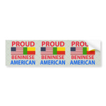 Proud Beninese American Bumper Sticker
