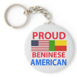 Proud Beninese American Keychain