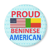 Proud Beninese American Refrigerator Magnet