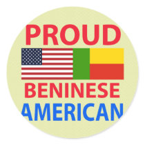 Proud Beninese American Sticker