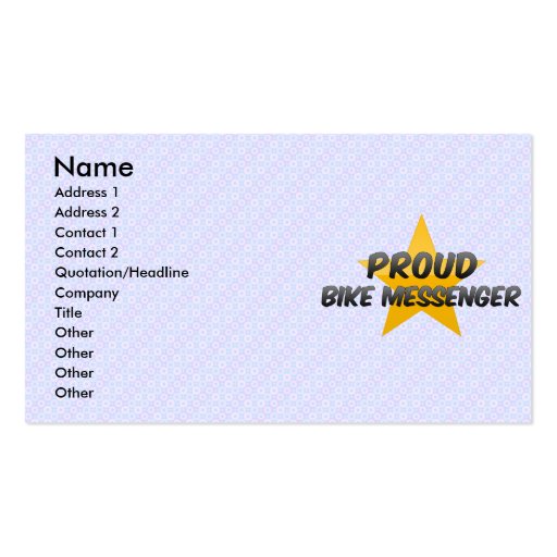 Proud Bike Messenger Business Card