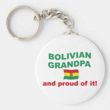 Proud Bolivian Grandpa Keychain