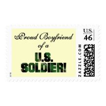 Proud Boyfriend of a US Soldier Tshirts and Gifts Stamps
