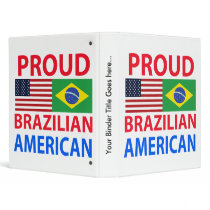 Proud Brazilian American Vinyl Binders