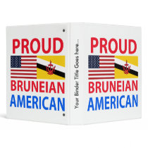 Proud Bruneian American 3 Ring Binder