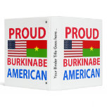 Proud Burkinabe American 3 Ring Binders