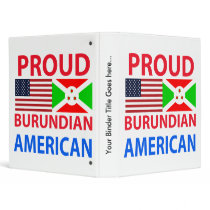 Proud Burundian American 3 Ring Binder