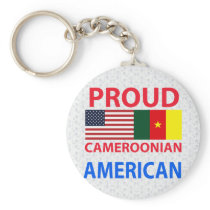 Proud Cameroonian American Keychain