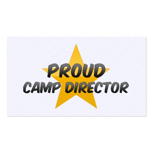 Proud Camp Director Business Cards (back side)