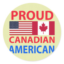 Proud Canadian American Sticker
