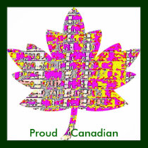 Proud Canadian - Exotic Pink Maple Leaf posters by doonagiri Proud Canadian - Exotic Pink Maple Leaf posters