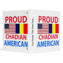Proud Chadian American 3 Ring Binder