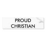 PROUD CHRISTIAN BUMPER STICKER