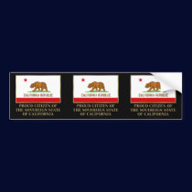 Proud Citizen of  California bumper stickers