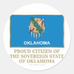 Proud Citizen of  Oklahoma Round Sticker