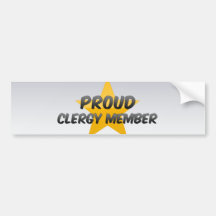 Proud Clergy Member Bumper Sticker