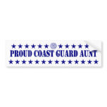 Proud Coast Guard Aunt Stars Bumper Sticker