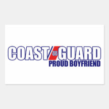 Proud Coast Guard Boyfriend Rectangle Sticker