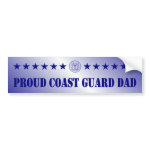 Proud Coast Guard Dad Stars Bumper Stickers