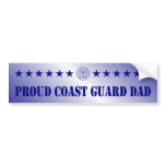 Proud Coast Guard Dad Stars Bumper Stickers
