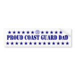 Proud Coast Guard Dad Stars Bumper Stickers