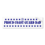 Proud Coast Guard Dad Stars Bumper Stickers