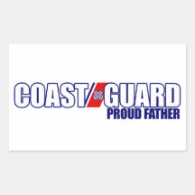 Proud Coast Guard Father Rectangle Sticker