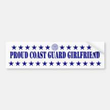Proud Coast Guard Girlfriend Stars Bumper Sticker