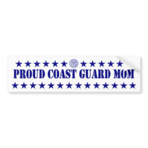 Proud Coast Guard Mom Stars bumper stickers by MilitaryStickers Proud Coast Guard Mom Stars bumper stickers