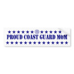 Proud Coast Guard Mom Stars Bumper Sticker