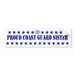 Proud Coast Guard Sister Stars Bumper Sticker