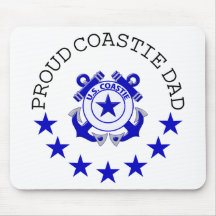 Proud Coastie Dad Mousepads