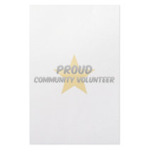 Proud Community Volunteer Custom Stationery
